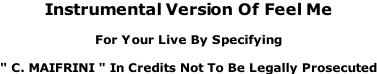 Instrumental Version Of Feel Me  For Your Live By Specifying  " C. MAIFRINI " In Credits Not To Be Legally Prosecuted
